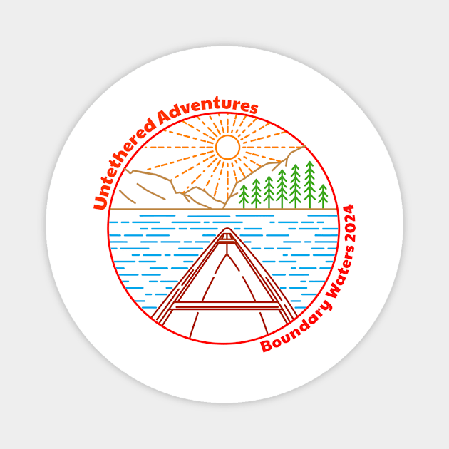 Canoe trip 2024 Magnet by Untethered Adventures 